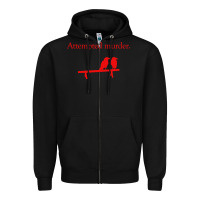 Black attempted murder Zipper Hoodie - linhVisuals