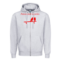 Heather Grey attempted murder Zipper Hoodie - linhVisuals