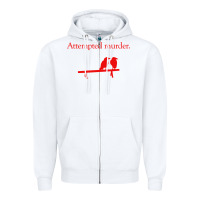 White attempted murder Zipper Hoodie - linhVisuals