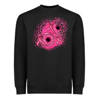 Black ribbon patch Heavyweight Sweatshirt - JahusDesignShop