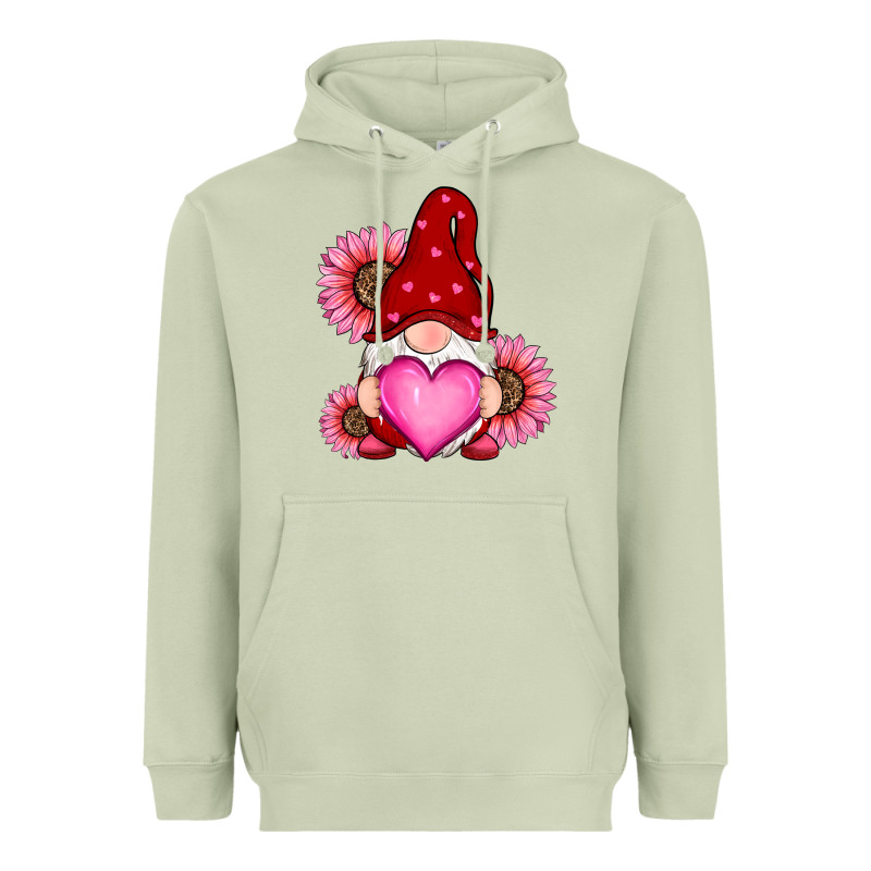 Valentines Day With Sunflowers Gnomes Heavyweight Hoodie by RanaPortraitStore | Teevron