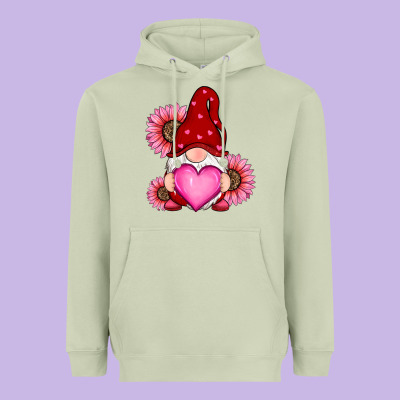 Valentines Day With Sunflowers Gnomes Heavyweight Hoodie Designed By Ranaportraitstore