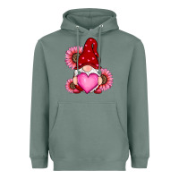Sage valentines day with sunflowers gnomes Heavyweight Hoodie - RanaPortraitStore