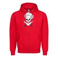 Red chef skull and crossbones knives halloween Zipper Hoodie - linhVisuals