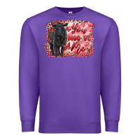Purple you moo ve  me black angus Premium Sweatshirt - RanaPortraitStore