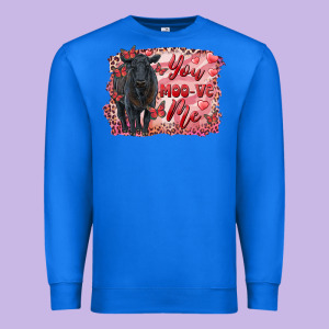 You Moo Ve  Me Black Angus Premium Sweatshirt Designed By Ranaportraitstore