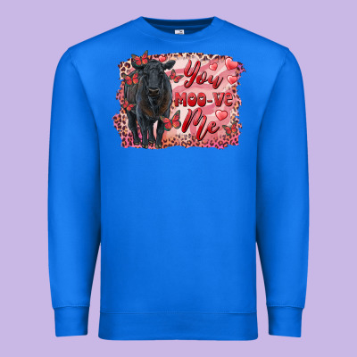 You Moo Ve  Me Black Angus Premium Sweatshirt Designed By Ranaportraitstore