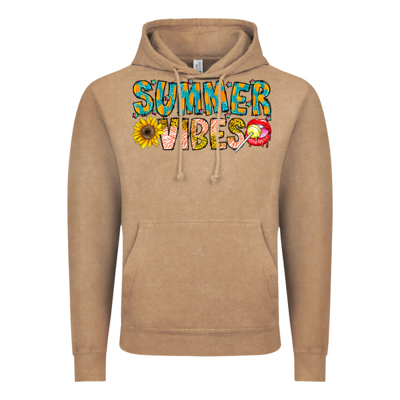 Summer Vibes Vintage Hoodie by CowhideDigitalArt | Teevron