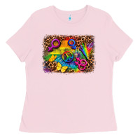 Bubblegum Pink lgbtq background Ladies Tee - FaDigitalArtStudio