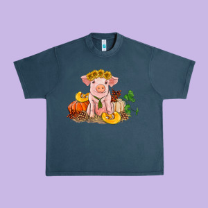 Fall Pig Urban Heavy Tee Designed By Ranaportraitstore