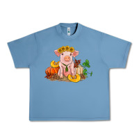 Pebble Blue fall pig Urban Heavy Tee - RanaPortraitStore