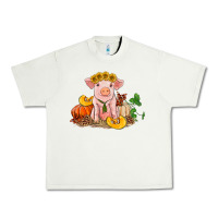 Pistachio fall pig Urban Heavy Tee - RanaPortraitStore
