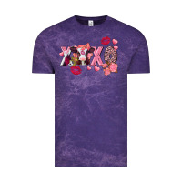 Cloud Purple Xoxo Baby Cow Valentine's Day Vintage Tee - FaDigitalArtStudio