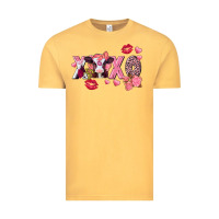 Vintage Mustard Xoxo Baby Cow Valentine's Day Vintage Tee - FaDigitalArtStudio