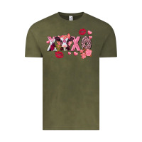 Vintage Olive Xoxo Baby Cow Valentine's Day Vintage Tee - FaDigitalArtStudio