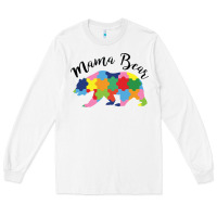 White mama bear Long Sleeve Tee - CowhideDigitalArt