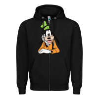 Black goofy Zipper Hoodie - linhVisuals
