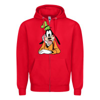 Red goofy Zipper Hoodie - linhVisuals