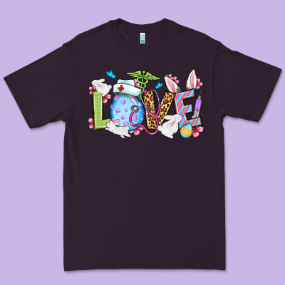 Love Nurse Easter Premium Tee Designed By Oliviacreatesart