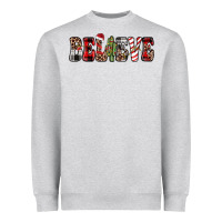 Heather Grey believe Heavyweight Sweatshirt - JahusDesignShop