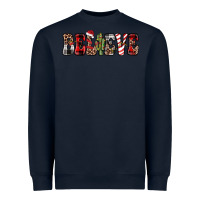 Navy believe Heavyweight Sweatshirt - JahusDesignShop