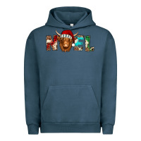 Pigment Midnight Navy noel long haired shaggy cow Urban Hoodie - Jasminsmagicworld