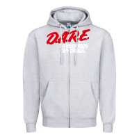 Heather Grey d.a.r.e Zipper Hoodie - linhVisuals