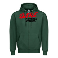 Sports Green d.a.r.e Zipper Hoodie - linhVisuals