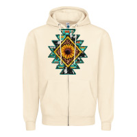Sandshell aztec leopard sunflower Zipper Hoodie - JahusDesignShop