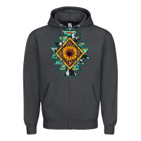 Smoke aztec leopard sunflower Zipper Hoodie - JahusDesignShop