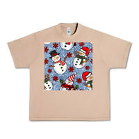 Burro christmas snowman seamless pattern Urban Heavy Tee - BundleAndBundleShop