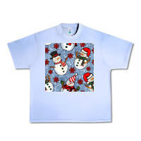 Grape Ice christmas snowman seamless pattern Urban Heavy Tee - BundleAndBundleShop