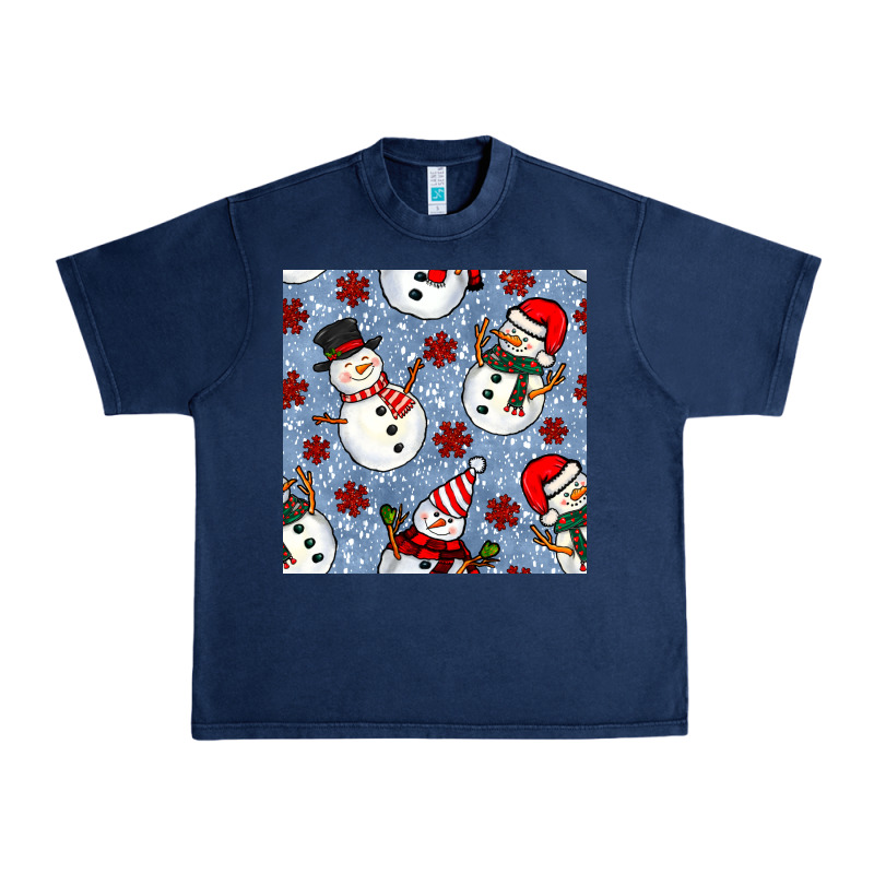Christmas Snowman Seamless Pattern Urban Heavy Tee by BundleAndBundleShop | Teevron