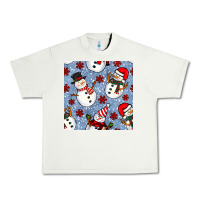 Pistachio christmas snowman seamless pattern Urban Heavy Tee - BundleAndBundleShop
