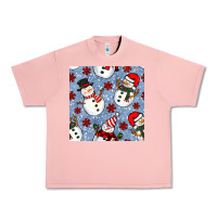 Salmon christmas snowman seamless pattern Urban Heavy Tee - BundleAndBundleShop