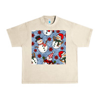 Sandshell christmas snowman seamless pattern Urban Heavy Tee - BundleAndBundleShop