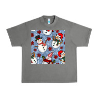 Tornado christmas snowman seamless pattern Urban Heavy Tee - BundleAndBundleShop