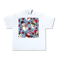 White christmas snowman seamless pattern Urban Heavy Tee - BundleAndBundleShop