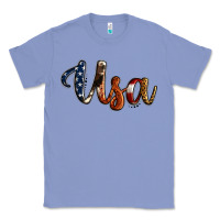 Colony Blue usa calligraphy Classic Tee - Jasminsmagicworld