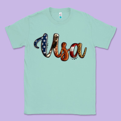 Usa Calligraphy Classic Tee Designed By Jasminsmagicworld