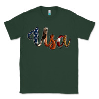 Sports Green usa calligraphy Classic Tee - Jasminsmagicworld