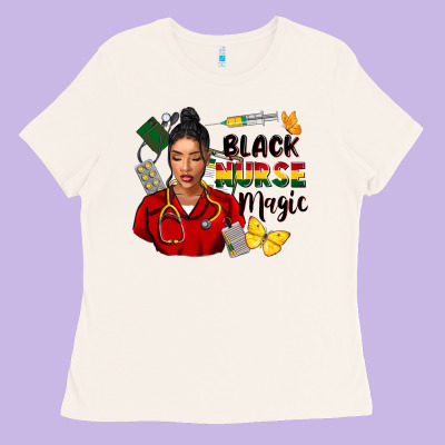 Juneteenth Black Nurse Magic Ladies Tee Designed By Fadigitalartstudio