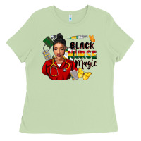 Matcha Juneteenth black Nurse magic Ladies Tee - FaDigitalArtStudio