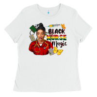 White Juneteenth black Nurse magic Ladies Tee - FaDigitalArtStudio