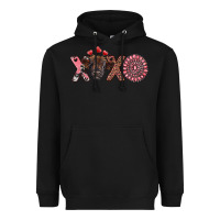 Black xoxo calf and gemstone Heavyweight Hoodie - RanaPortraitStore