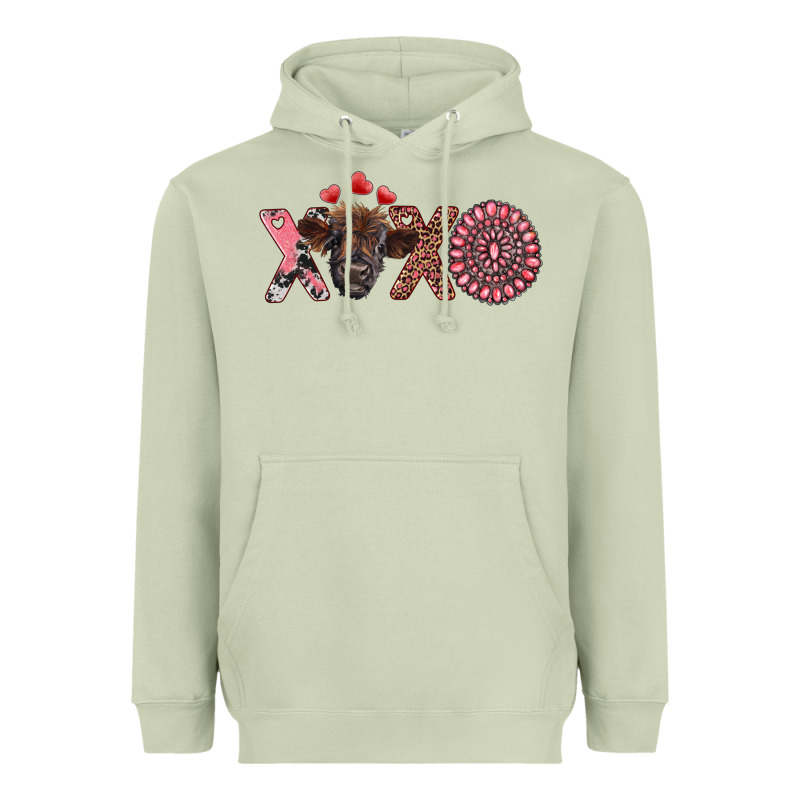 Xoxo Calf And Gemstone Heavyweight Hoodie by RanaPortraitStore | Teevron