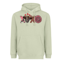 Matcha xoxo calf and gemstone Heavyweight Hoodie - RanaPortraitStore