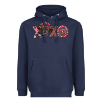 Navy xoxo calf and gemstone Heavyweight Hoodie - RanaPortraitStore