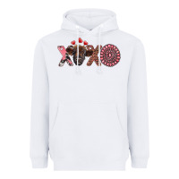 White xoxo calf and gemstone Heavyweight Hoodie - RanaPortraitStore