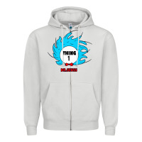 Dove Grey thing 1 Zipper Hoodie - linhVisuals
